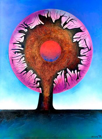 Surreale Komposition mit Baum u. Auge by 
																	Hilary Kryzysztofiak