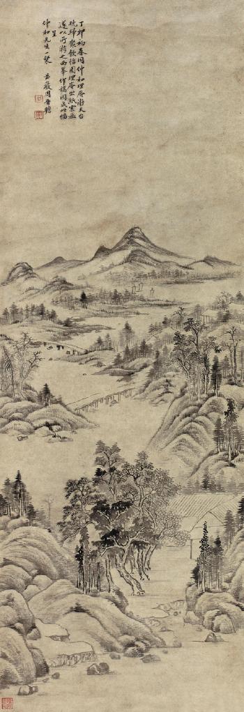 Landscape of Tian Tai mountain by 
																	 Zhou Jinzhan