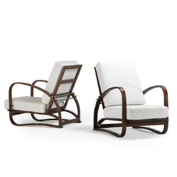 Pair Of Lounge Chairs by 
																	Jindrich Halabala