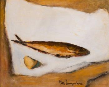 Still life with fish and lemon by 
																	Theo Swagemakers