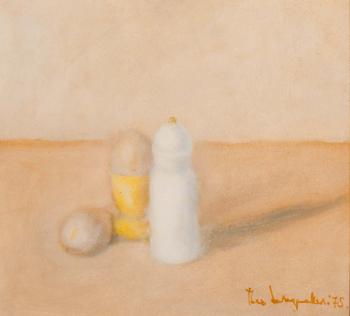 Still life with eggs and saltsprinkler by 
																	Theo Swagemakers