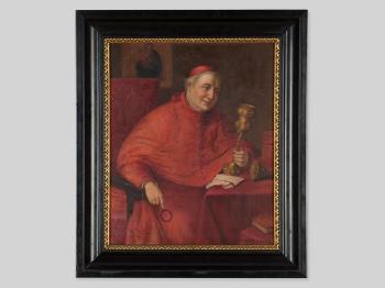 Cardinal Admiring a Monstrance by 
																			Franz Demel