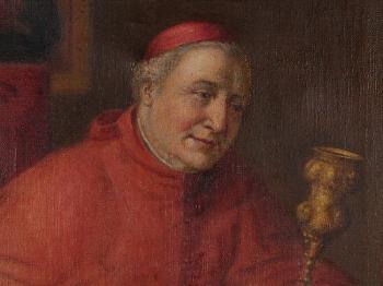 Cardinal Admiring a Monstrance by 
																			Franz Demel