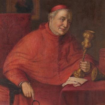 Cardinal Admiring a Monstrance by 
																			Franz Demel