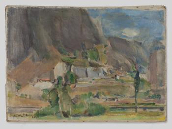 Mountainscape At Biaska by 
																			Adolf Strube