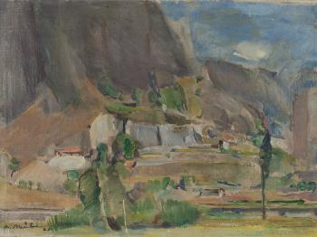 Mountainscape At Biaska by 
																			Adolf Strube