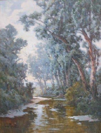 Paysage à la rivière by 
																	Louis Randavel