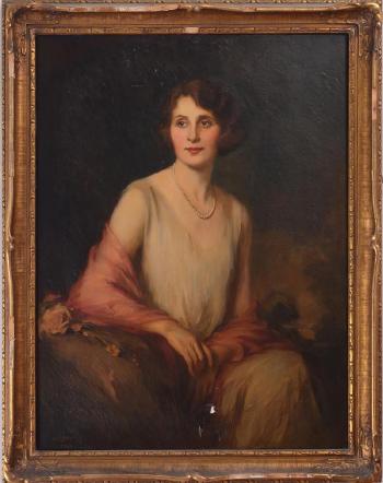 Portrait of a lady by 
																			Arthur Halmi