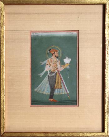 Portrait of Moghal Emperor Shajehan by 
																	 Indian School