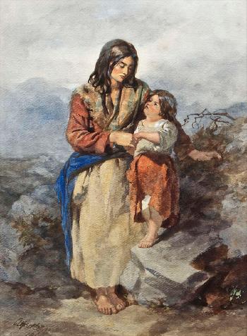 Galway woman and child by 
																	Alfred Downing Fripp