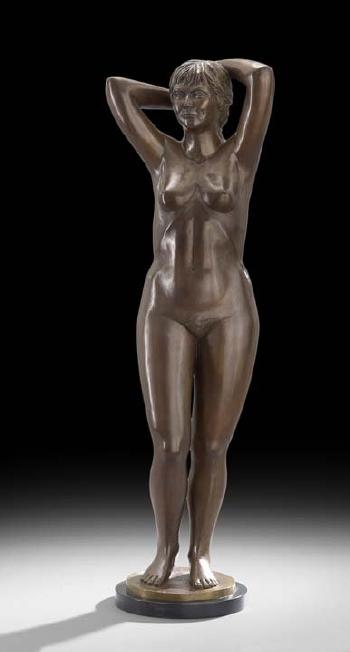 Standing Female Nude by 
																			Mario Rangel Gomez