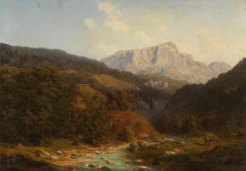 Weites Alpental by 
																	Johann Georg Haeselich