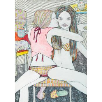 Untitled (Two Women on a Chair) by 
																	Tokyoko Kaoruko