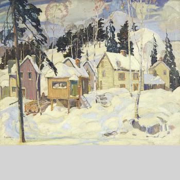 Gatineau village, winter by 
																			Graham Noble Norwell
