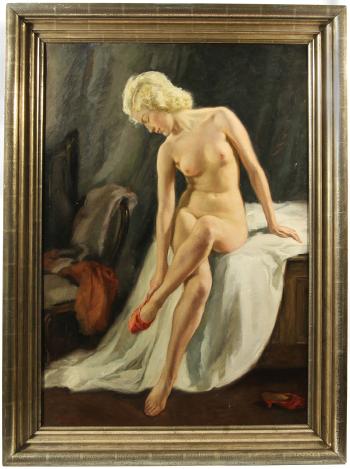 Seated Nude by 
																			Nicholas Basil Haritonoff