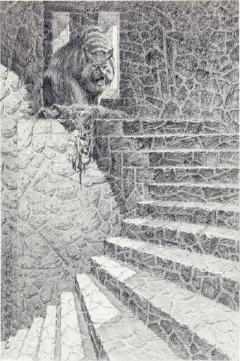 Werewolf Pencil Illustration Original Art by 
																	Berni Wrightson