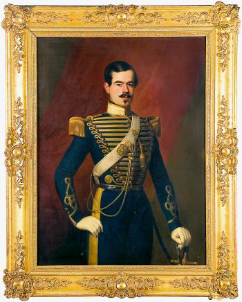 Retrato de D Javier Linares, Guardia Real de Isabel II by 
																	Antonio Maria de Esquivel