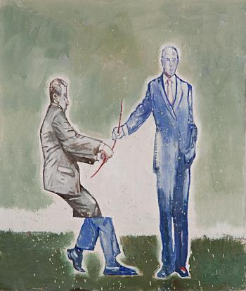 Two men on a field by 
																	Nicky Nodjoumi