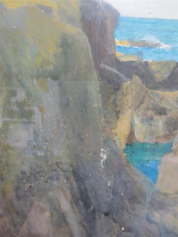 Sea and rocks by 
																			Alice Macallan Swan