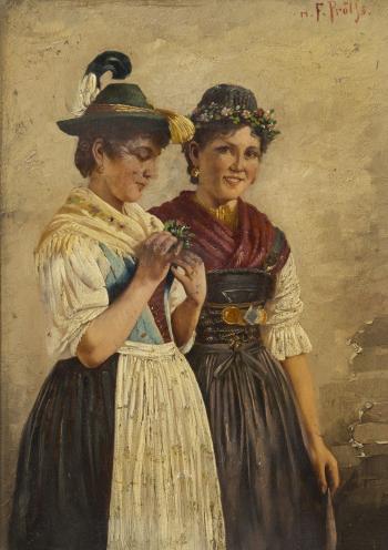 Two woman by 
																	Friedrich Anton Otto Prolss