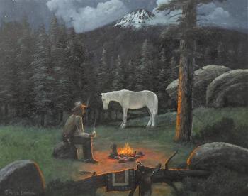 Evening camp fire by 
																	Charles Damrow