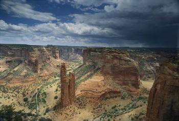 Spider Rock, Canyon De Chelly National Monument, Arizona, 1984 by 
																	Bill Hatcher