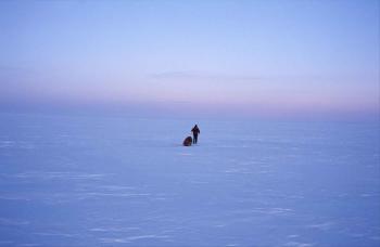 Heading for the North Pole, Cape Artitchesky, Ostrov Komsomolets, Russia, 2000 by 
																	Borge Ousland