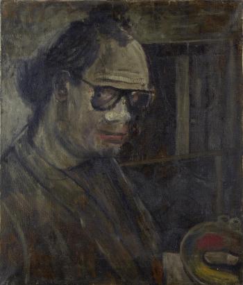 Portrait of John Bratby by 
																			Bruce Lacey
