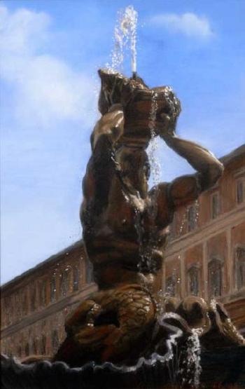 La fontaine Triton de la place Navone by 
																	Victor Edelstein