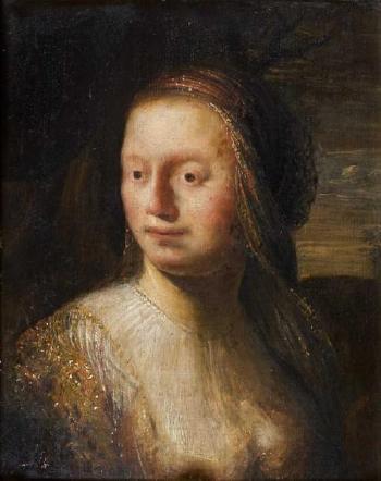 Portrait de femme en buste by 
																	Isaac de Jouderville