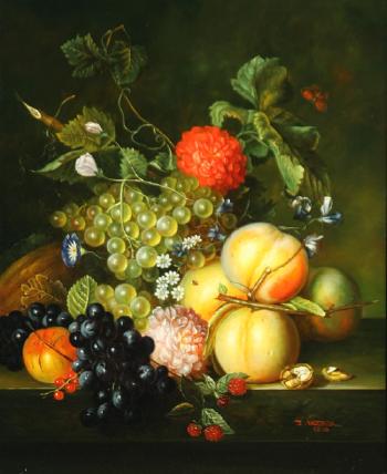Still Life with Fruit by 
																	J Nodrik