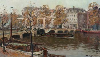 View of the Magere Brug in Amsterdam by 
																	Daniel Muehlhaus