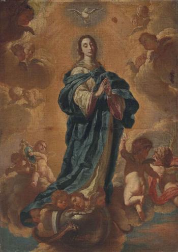 The Immaculate Conception by 
																	Agiselo Antonio don Palomino de Castro y Velasco