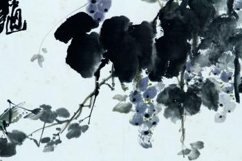 Vine and katydid by 
																			 Huang Ruozhou