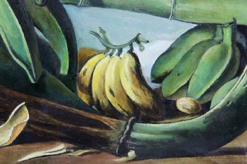 Still life with bananas by 
																			Francisco Oller