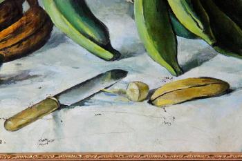 Still life with bananas by 
																			Francisco Oller