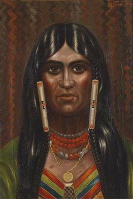 Shoshone Indian, America by 
																			Max Franz Szczygielski