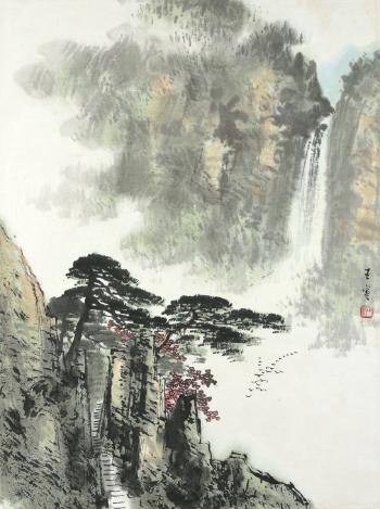 Mountain landscape by 
																			 Wang Han
