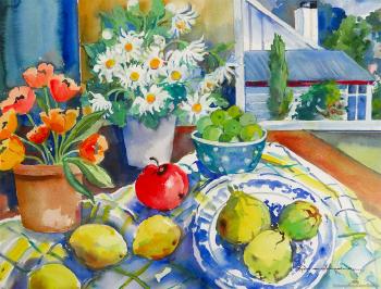 Still Life with Pears by 
																	Kath Von Tunzelman