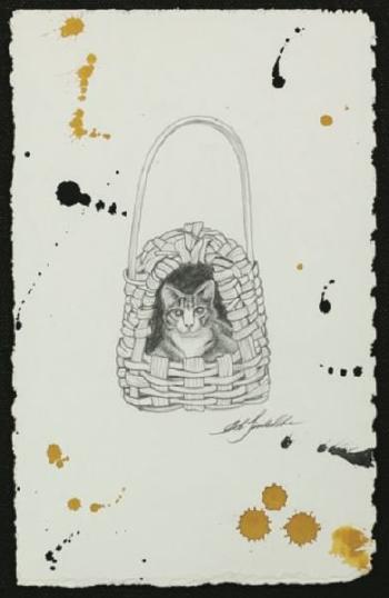 Basket of woven splints by 
																			Bob Timberlake
