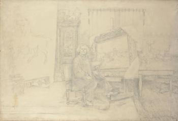 Portrait de Rosa Bonheur dans son atelier by 
																	Georges Achille-Fould