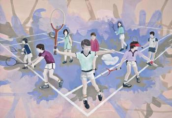 Die Tennisstunde (The Tennis Lesson) by 
																	Thomas Eggerer