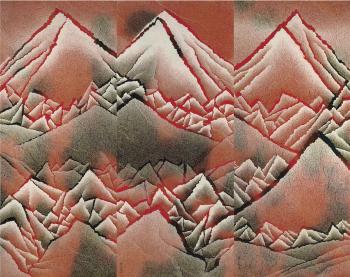 Crack: Red Rock and Snow Peak by 
																	 Qiu De Shu