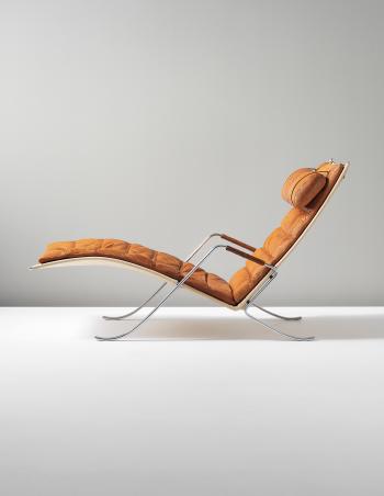 Early 'Grasshopper' chaise longue by 
																	Jorgen Kastholm