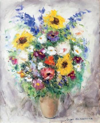 Vase de fleurs by 
																	Jacques Michel Dunoyer