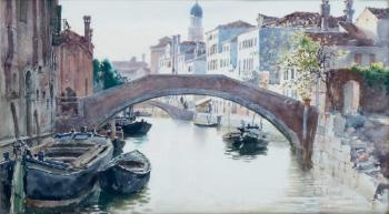 Canal à Venise by 
																	Alexandre Nicolaievitch Roussoff