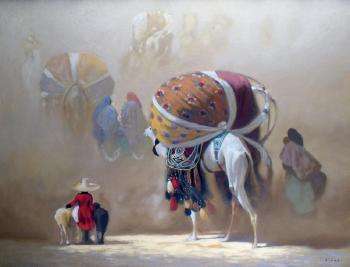La caravane dans les vents du désert by 
																	Hocine Ziani