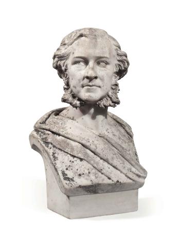 A Victorian Marble Bust Of A Gentleman by 
																	John Adams-Acton