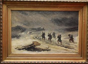 Soldats sous la neige by 
																	Georges Louis Hyon