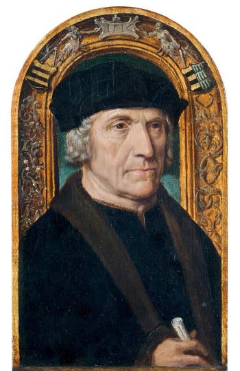 Portrait de Jacob Pijnssen by 
																	Jacob Cornelisz van Oostsanen